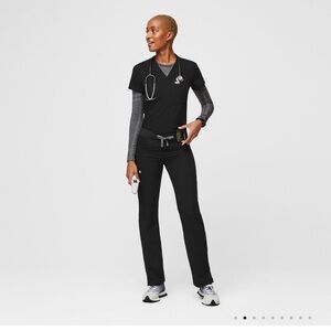 Kade Cargo Scrub Pants - Black